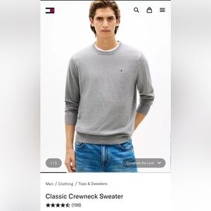 Tommy Hilfiger Light Gray Crewneck Sweater